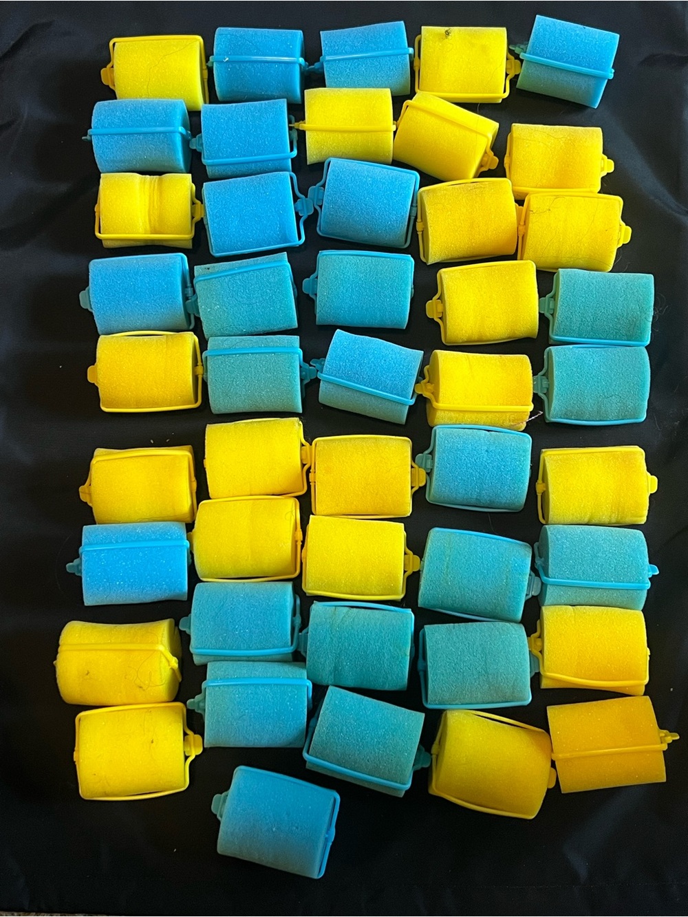 Blue and Yellow Hair Rollers Pack